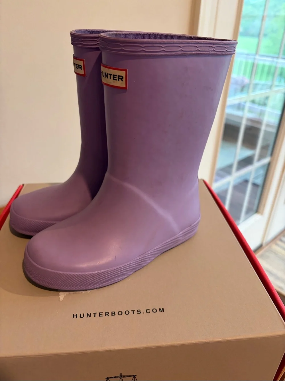 Hunter Kids Lavender Purple Rain Boots